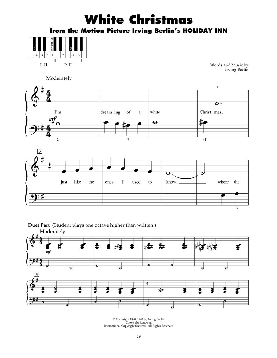White Christmas Electronic Keyboard scores gallery preview page 1