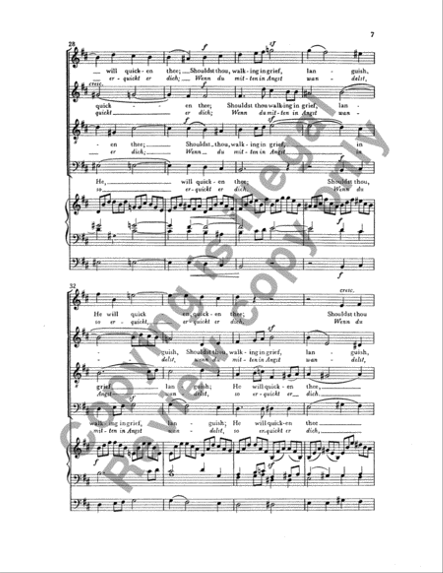 Elijah: He Watching over Israel (Siehe der Hueter Israels) 4-Part scores gallery preview page 16