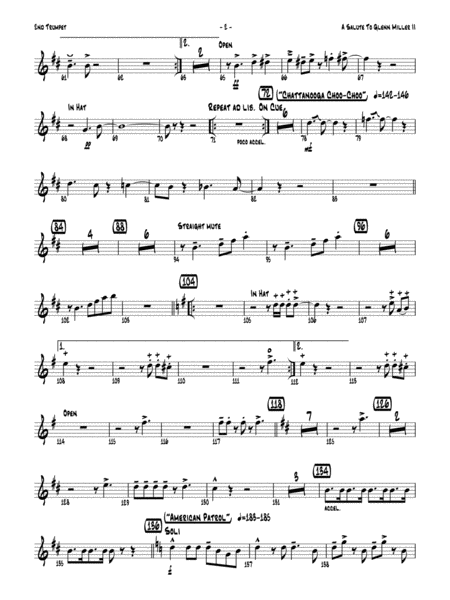 A Salute to Glenn Miller II: 2nd B-flat Trumpet