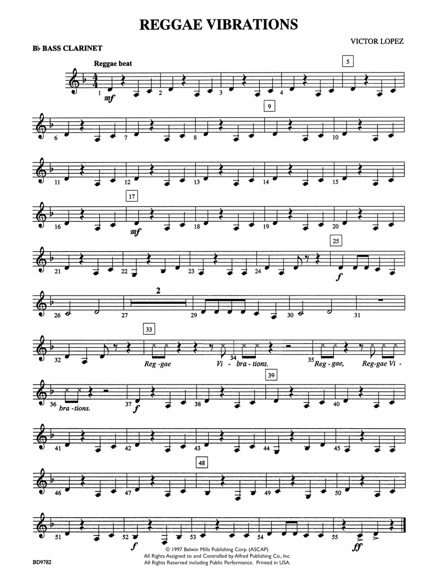 Reggae Vibrations: B-flat Bass Clarinet