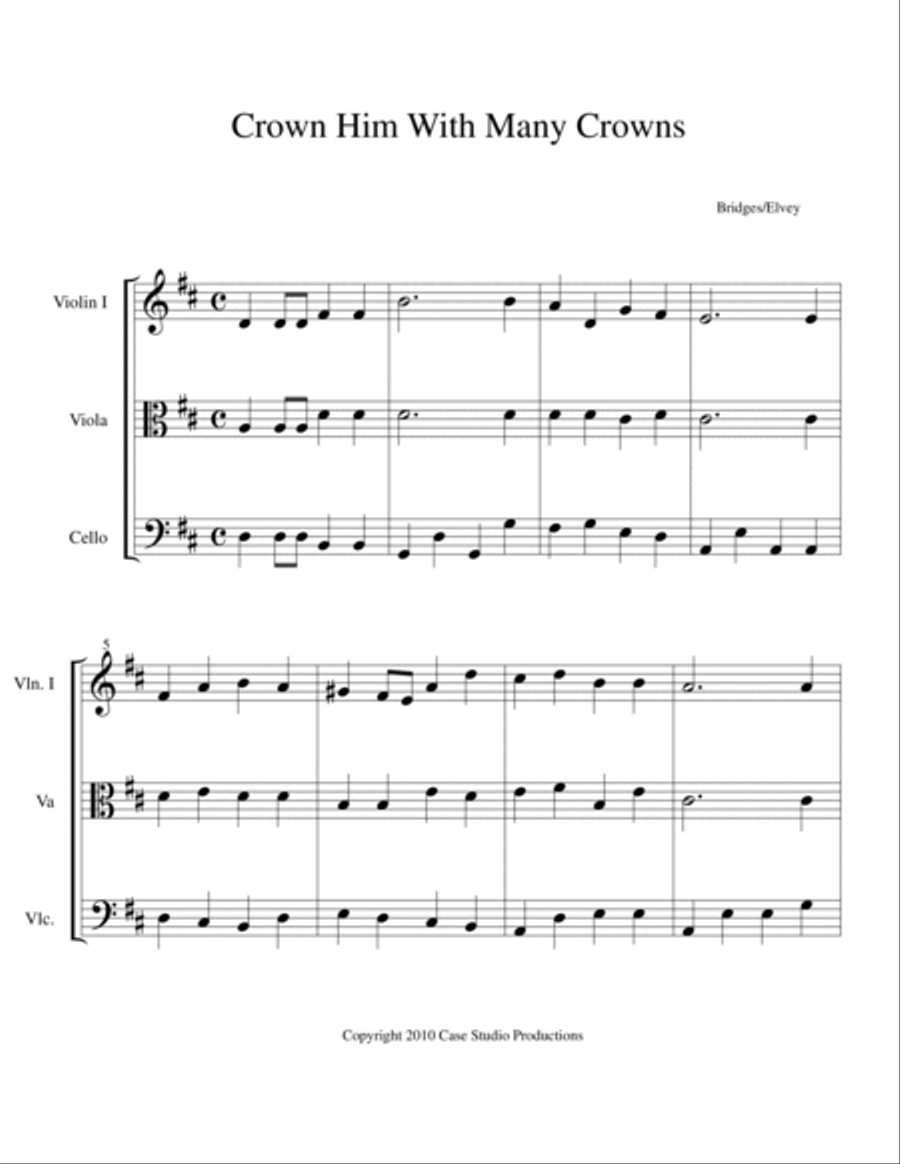 Hymns for String Trio Book II - violin, viola, cello String Trio scores gallery preview page 3