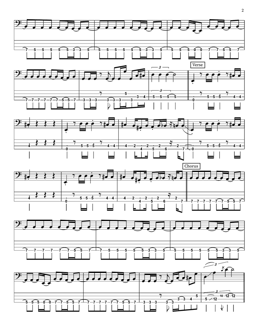 Back In Black Bass Guitar scores gallery preview page 2