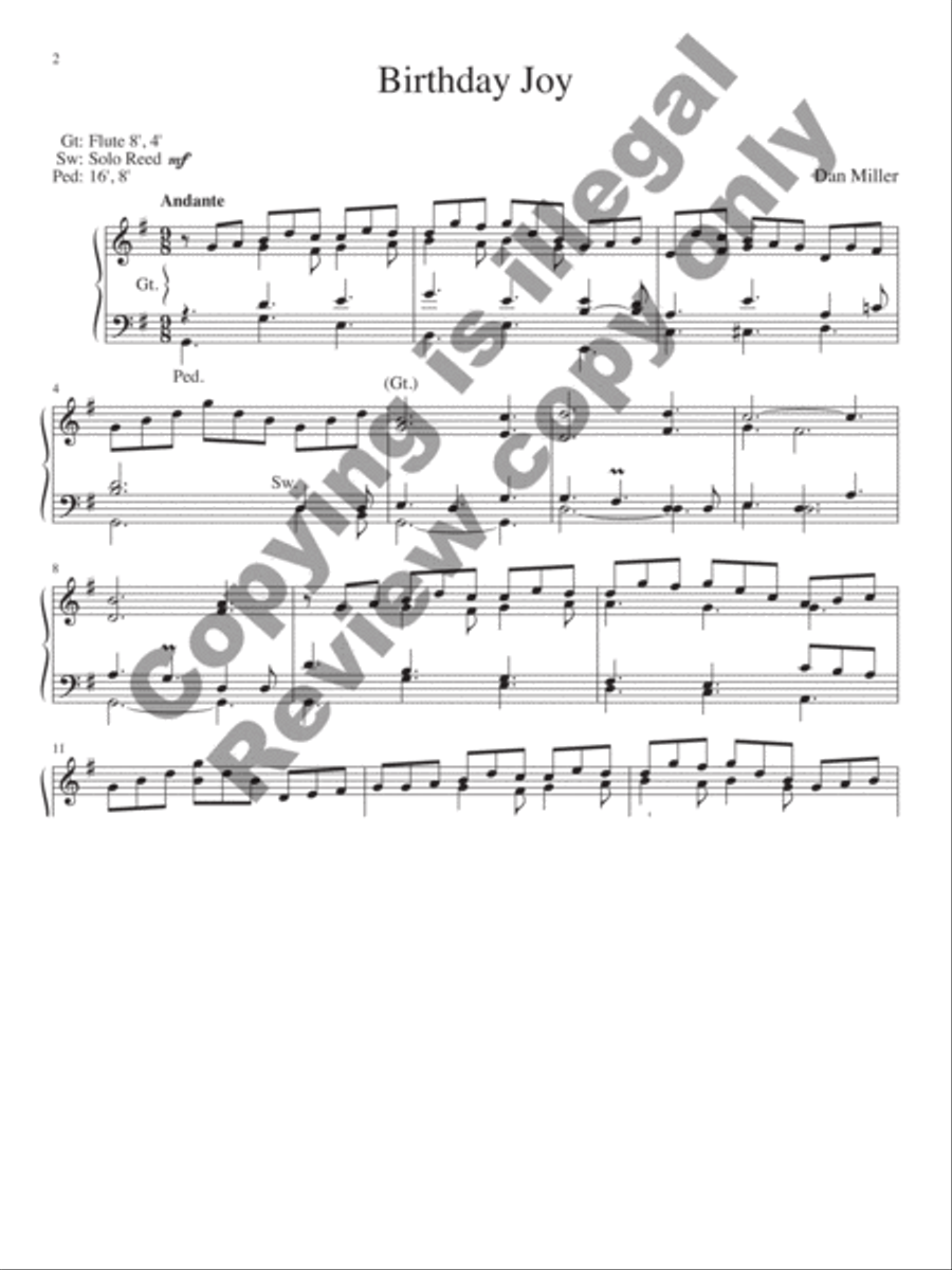 Birthday Parodies Organ scores gallery preview page 3