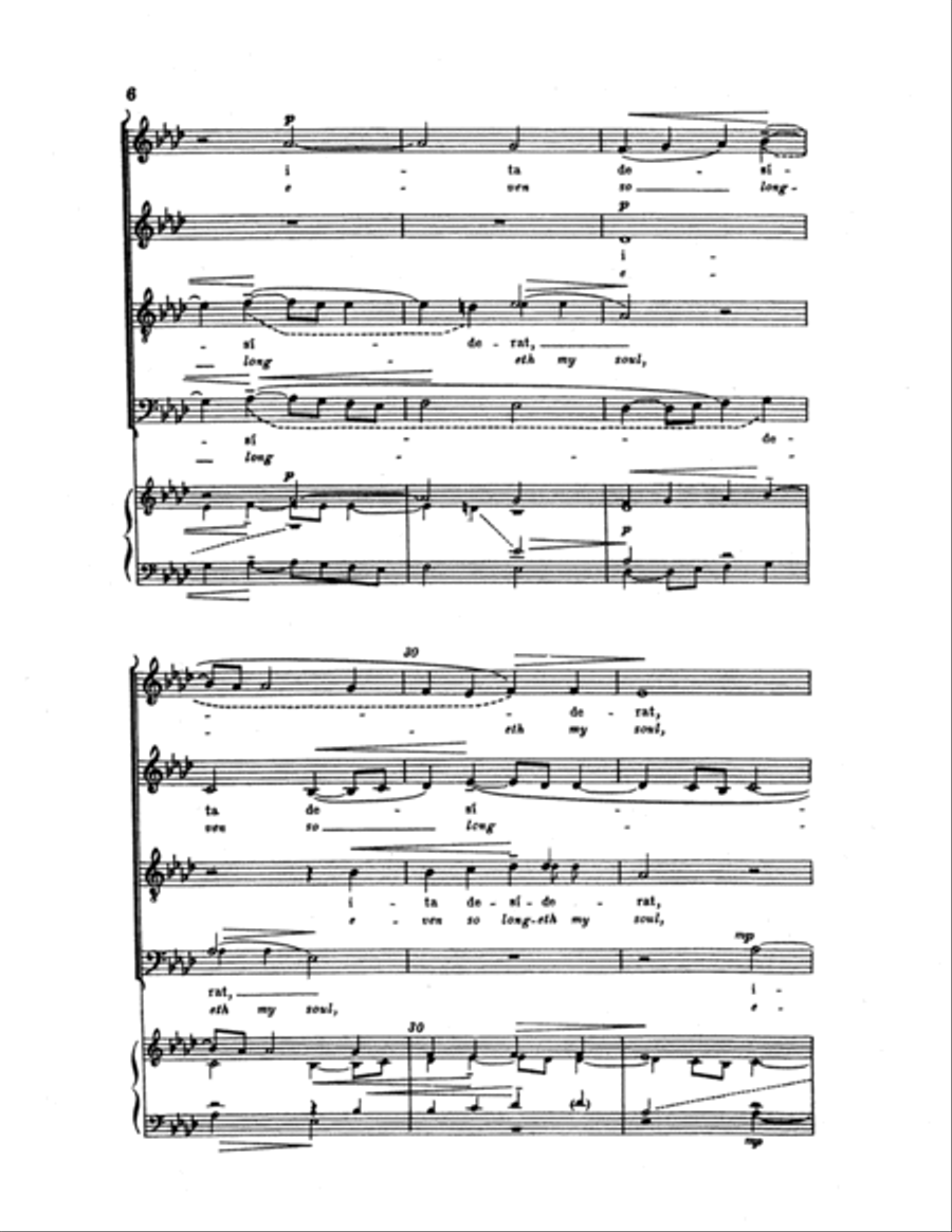 Two Motets: Sicut cervus (Like as the Hart) / Sitivit anima mea (My soul) 4-Part scores gallery preview page 5