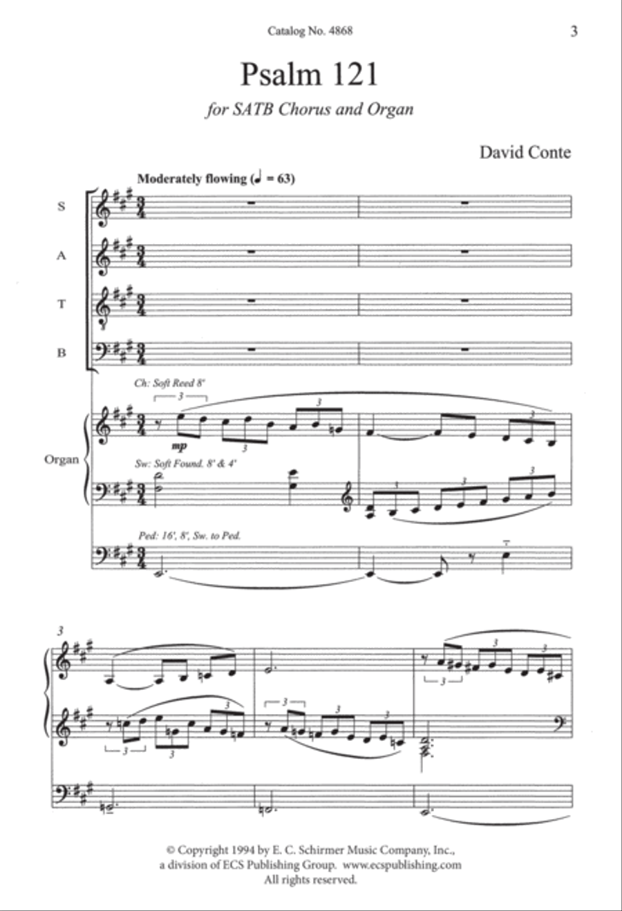 Psalm 121 4-Part scores gallery preview page 2