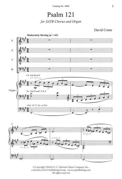 Psalm 121 (Downloadable) by David Conte Choir - Digital Sheet Music