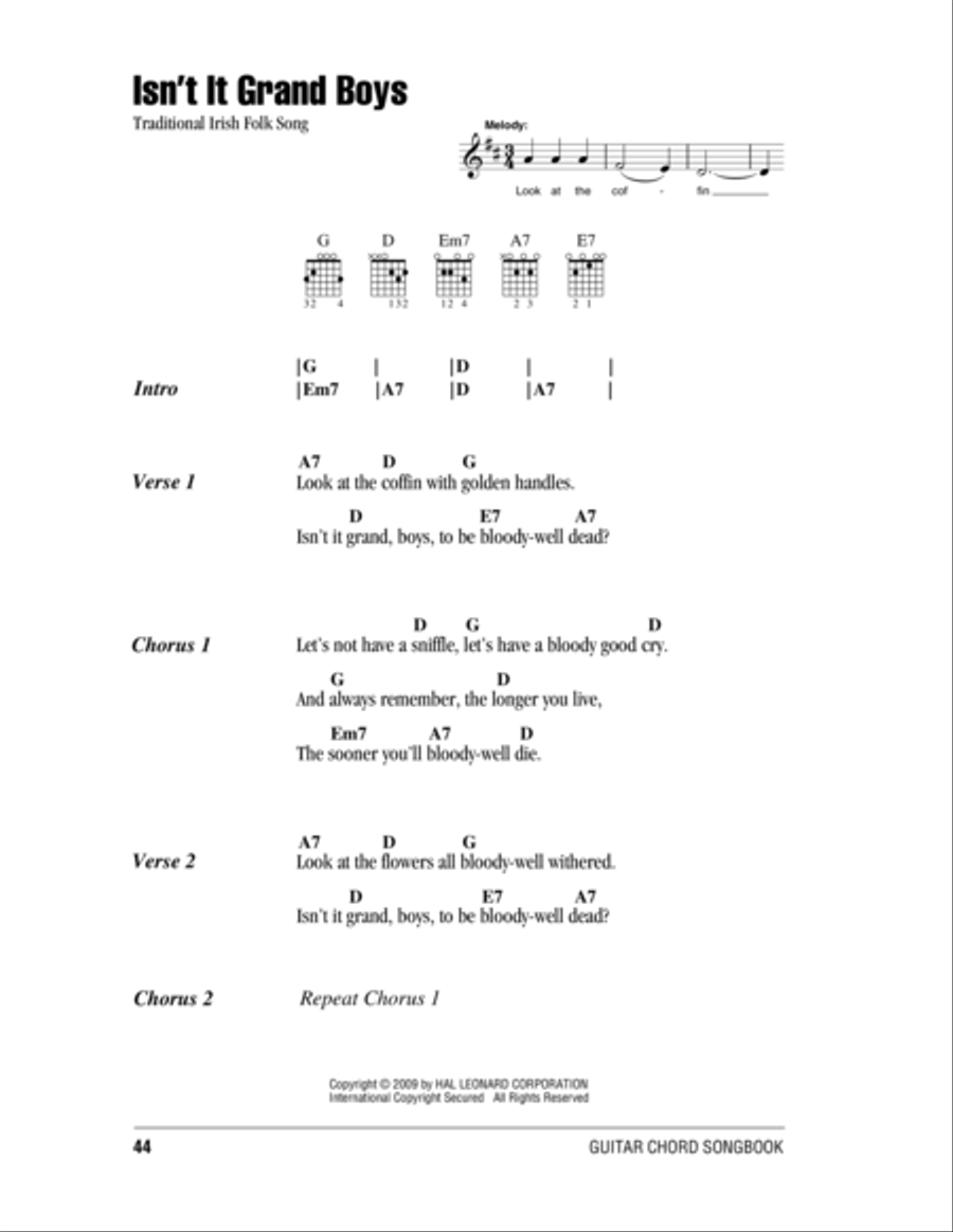 Isn't It Grand Boys Acoustic Guitar scores gallery preview page 1