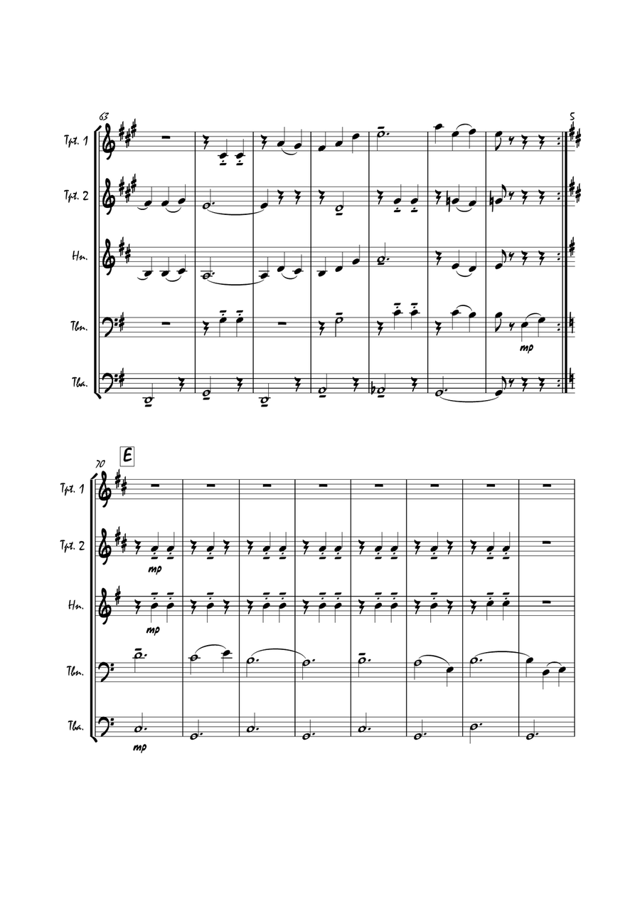 Je Te Veux (Brass Quintet) Brass Quintet scores gallery preview page 6