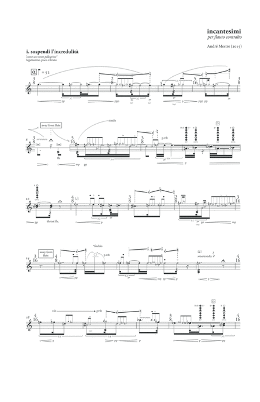 Incantesimi Flute Solo scores gallery preview page 5