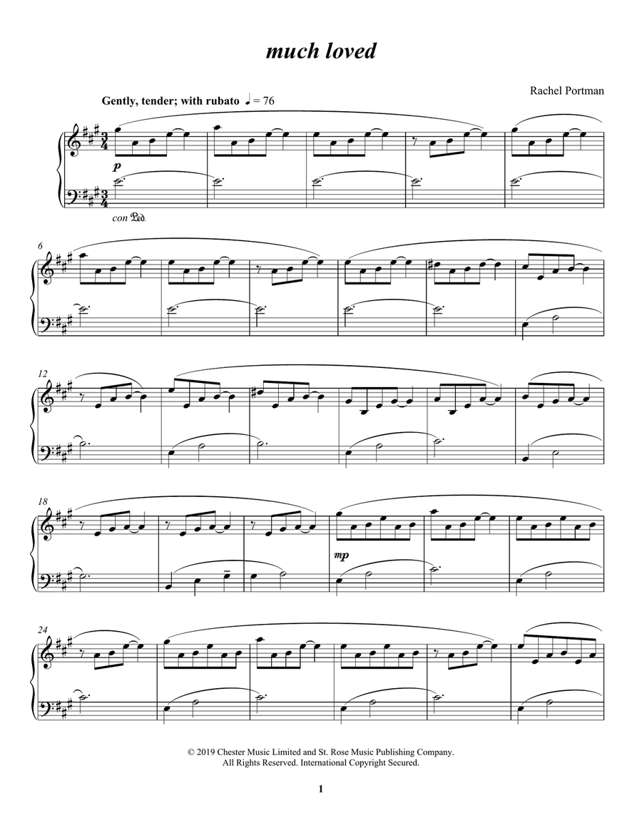 much loved much loved Piano Solo scores gallery preview page 1