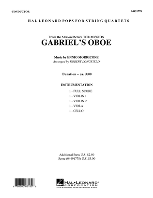 Gabriel's Oboe - Conductor Score (Full Score)