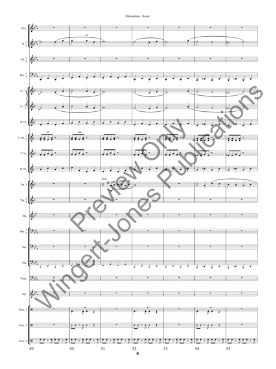 Detonation (Score) Concert Band scores gallery preview page 11