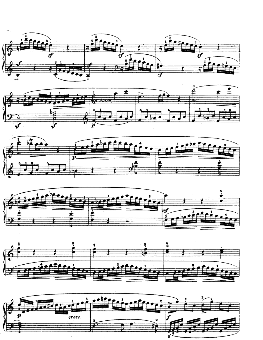 Mozart - Piano Sonata in C major K 545 Piano Solo scores gallery preview page 3