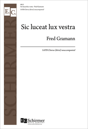 Book cover for Sic luceat lux vestra
