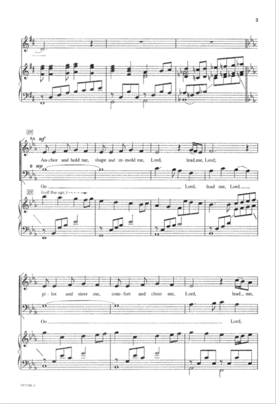 Lord, Lead Me, Lord - SAB 3-Part scores gallery preview page 3
