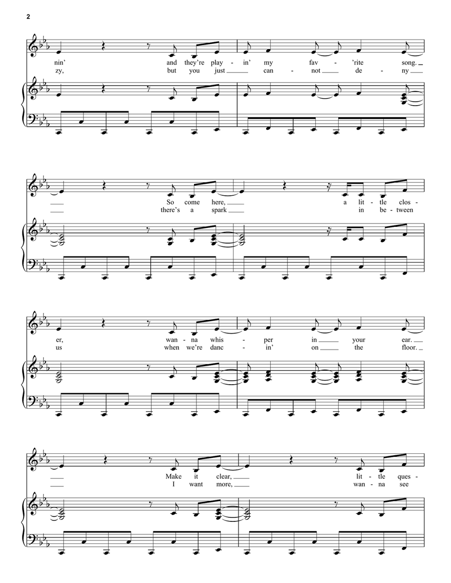 Hold It Against Me Piano, Vocal, Guitar scores gallery preview page 2