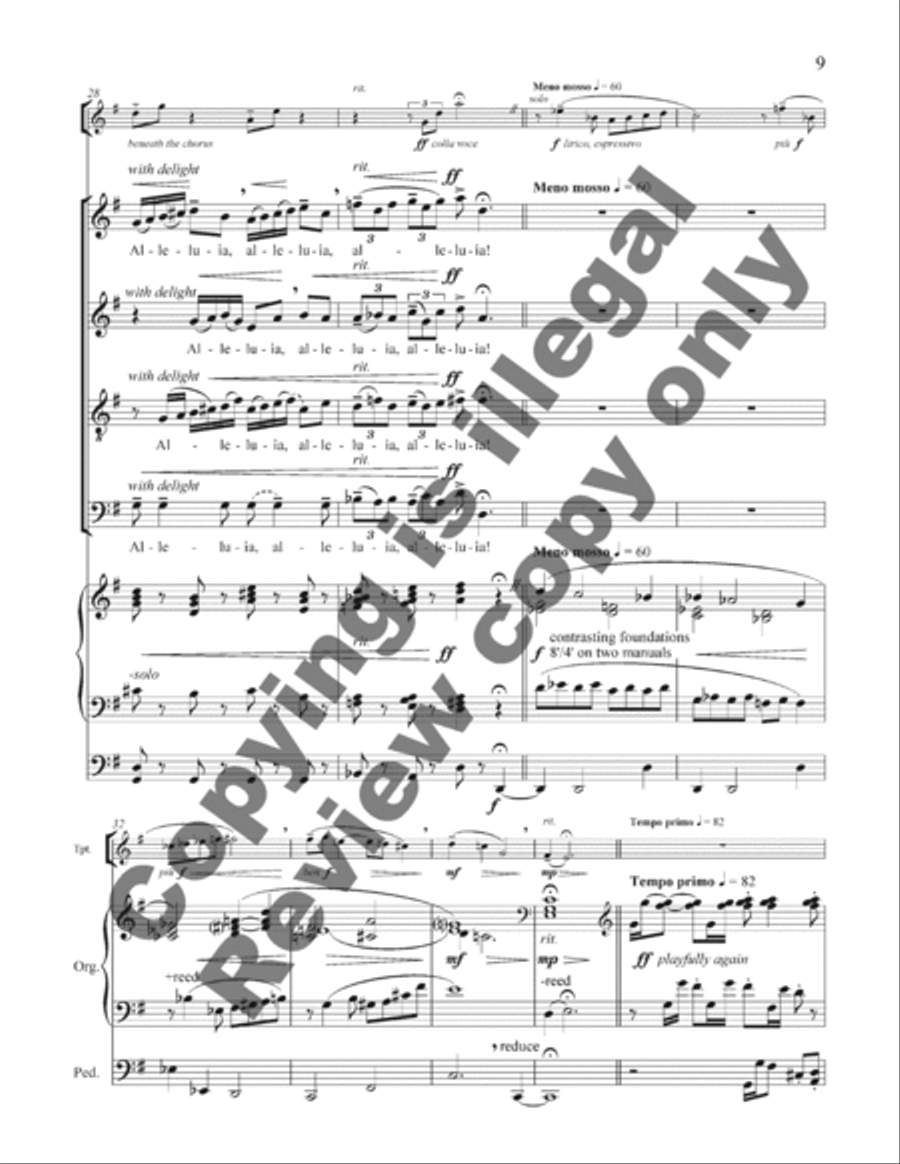 Regina coeli, laetare Regina coeli, laetare 4-Part scores gallery preview page 9