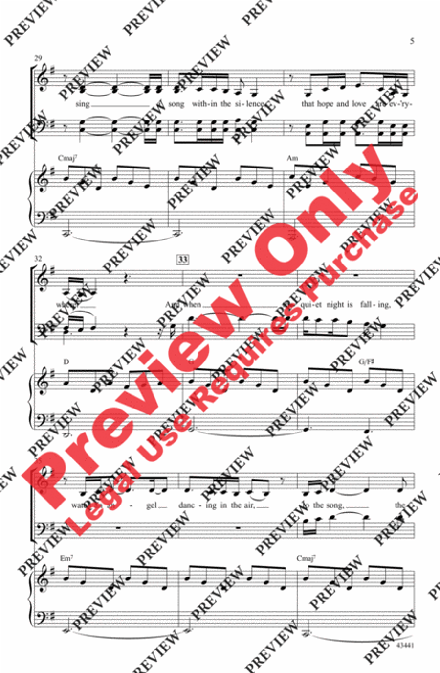 December Prayer December Prayer 4-Part scores gallery preview page 5