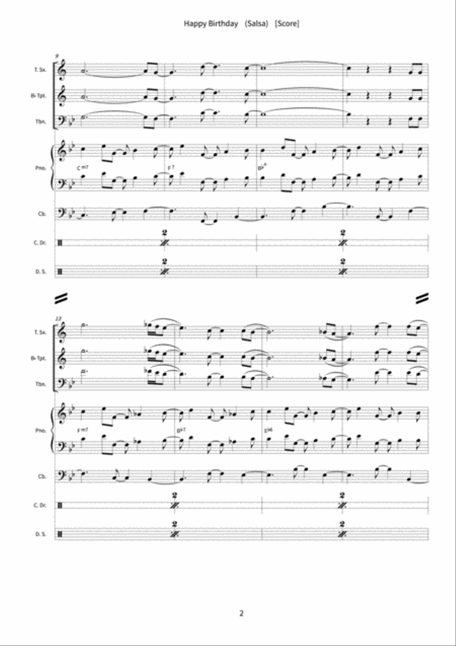 Happy Birthday Orchestra scores gallery preview page 4