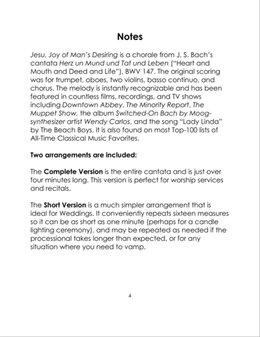 Jesu, Joy of Man's Desiring for Horn Quartet French Horn Quartet scores gallery preview page 4