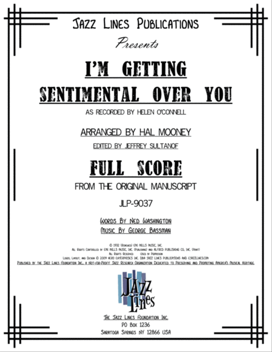 I'm Getting Sentimental Over You Big Band scores gallery preview page 1