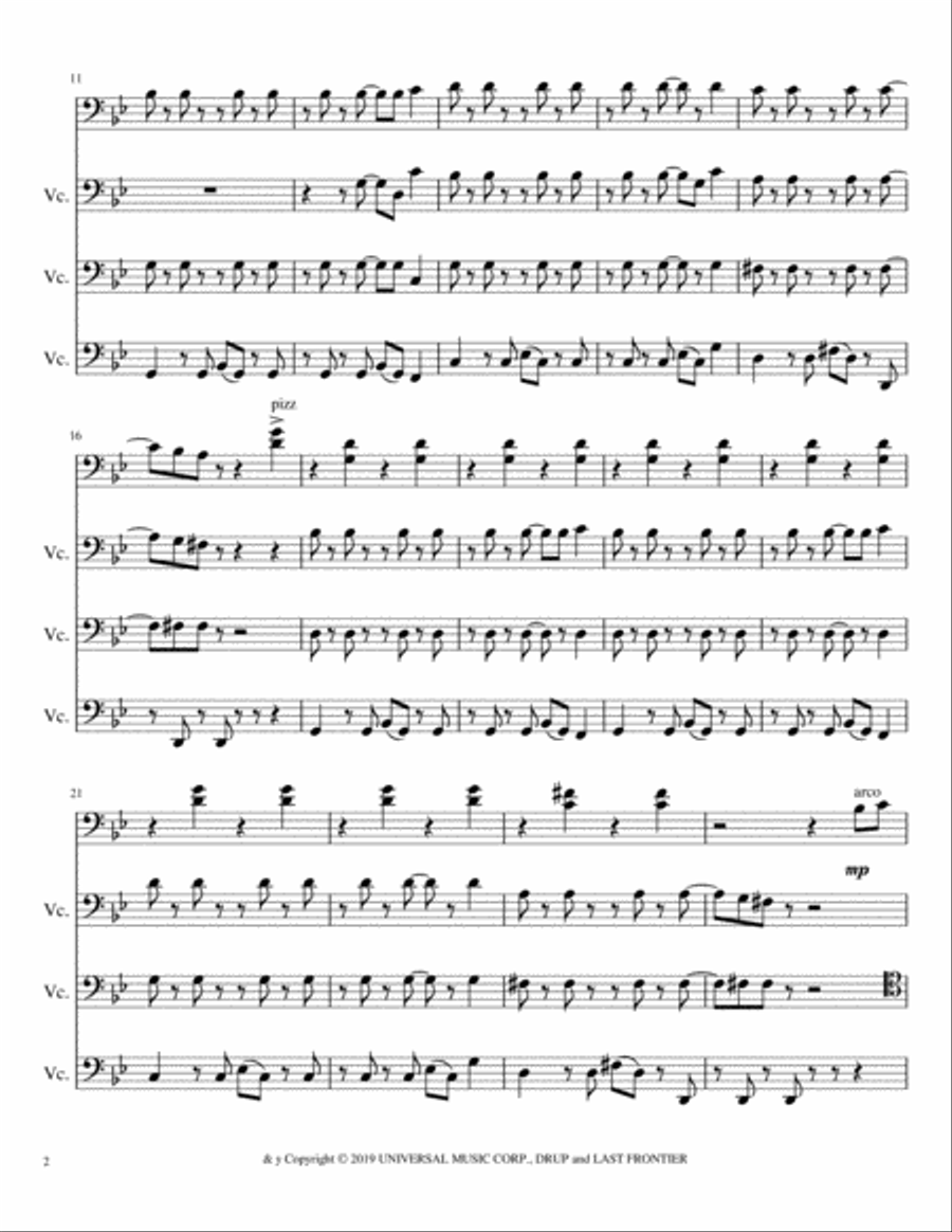 Bad Guy Small Ensemble scores gallery preview page 2