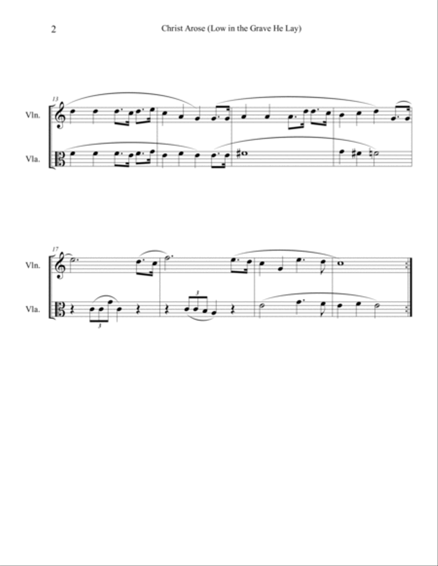 10 Easter Duets for Violin and Viola - Vol. 1 String Duet scores gallery preview page 6
