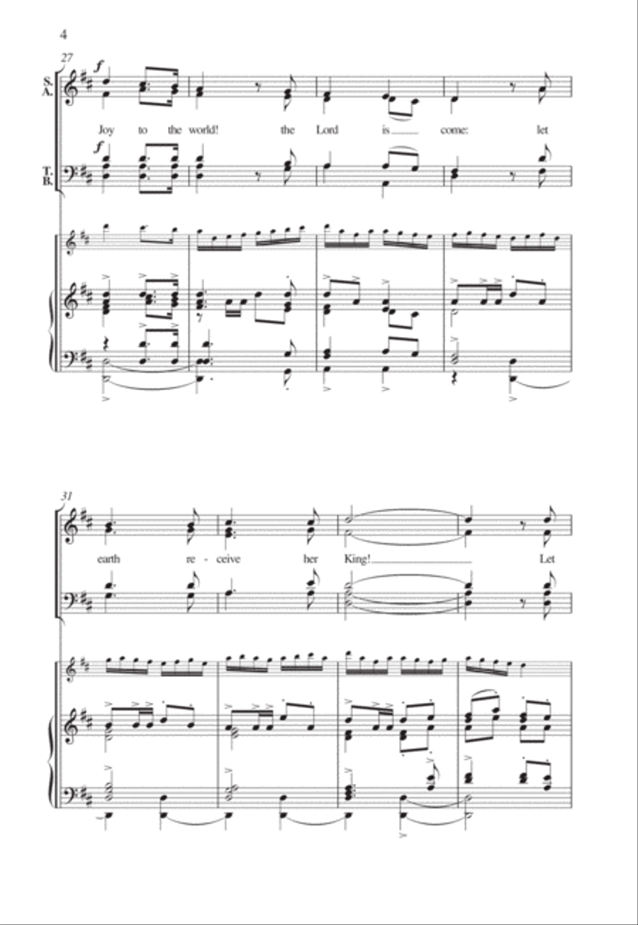 Joy to the world! 4-Part scores gallery preview page 4