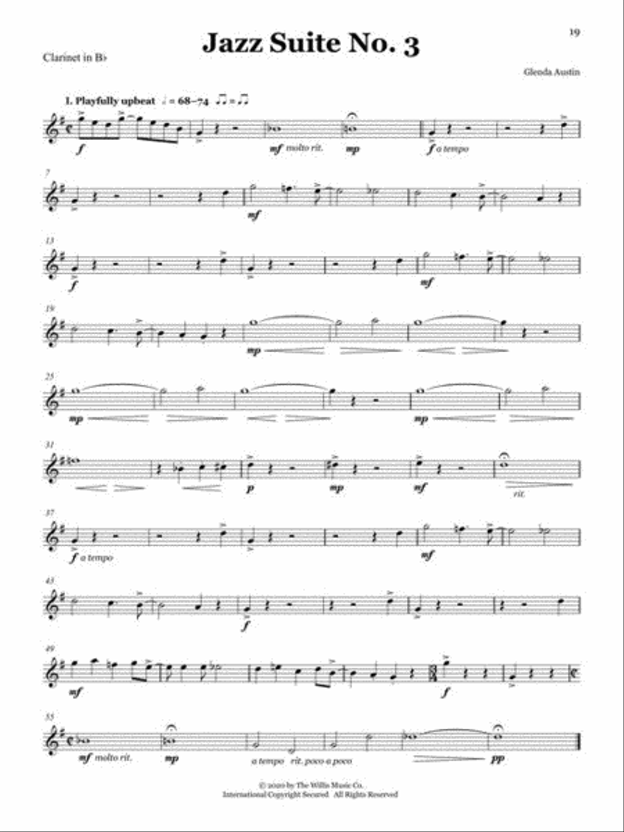 Jazz Suite No. 3 B-Flat Clarinet scores gallery preview page 6