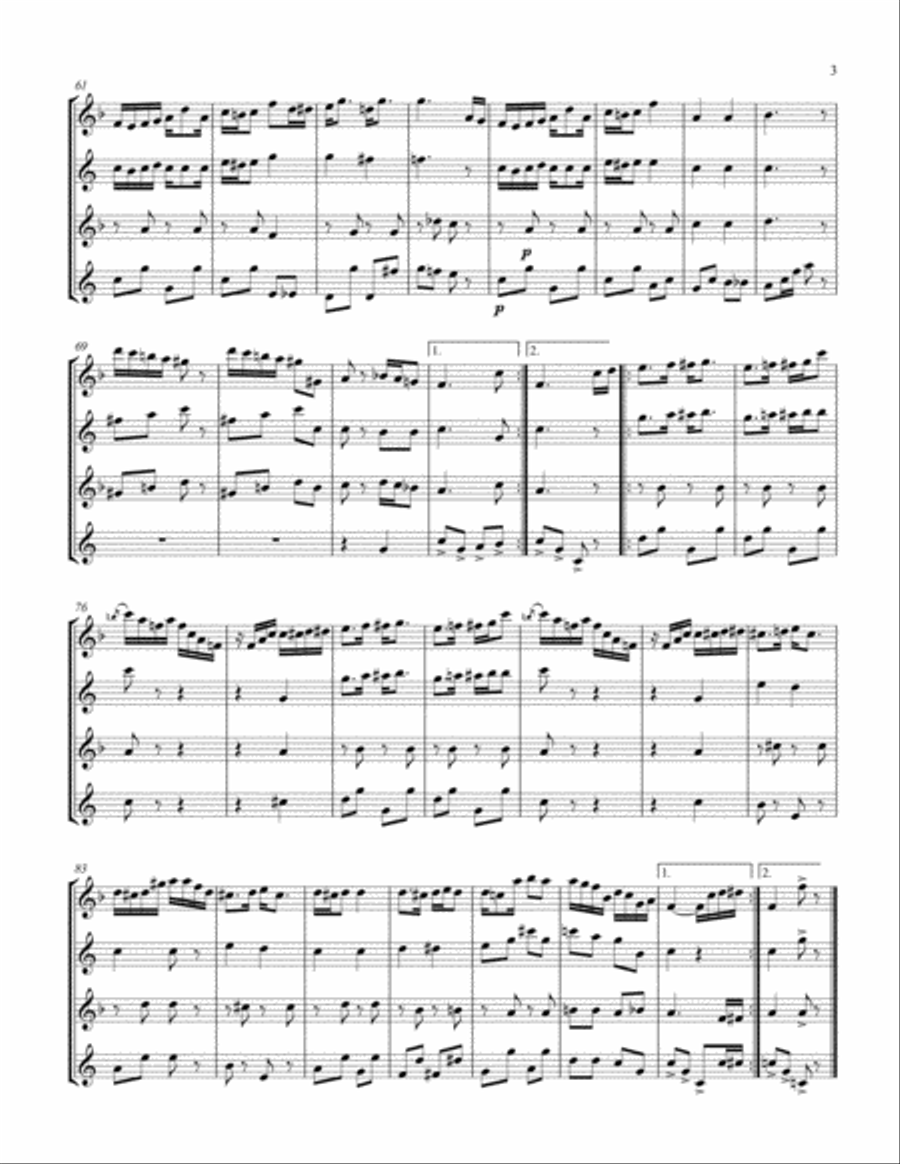 Country Club Woodwind Quartet scores gallery preview page 3