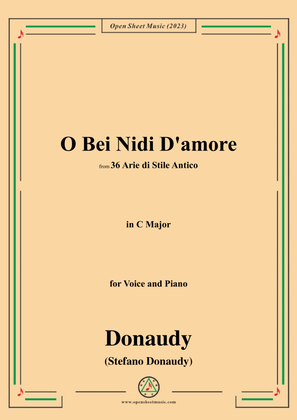 Donaudy-O Bei Nidi D'amore,in C Major