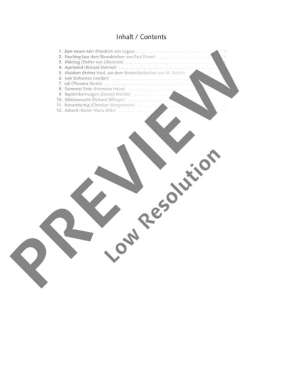 Monate im Lied High Voice scores gallery preview page 4