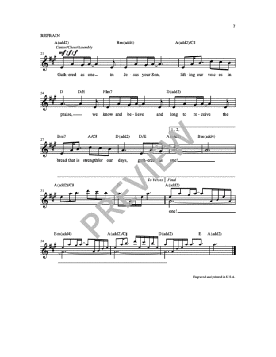 Gathered As One 3-Part scores gallery preview page 2