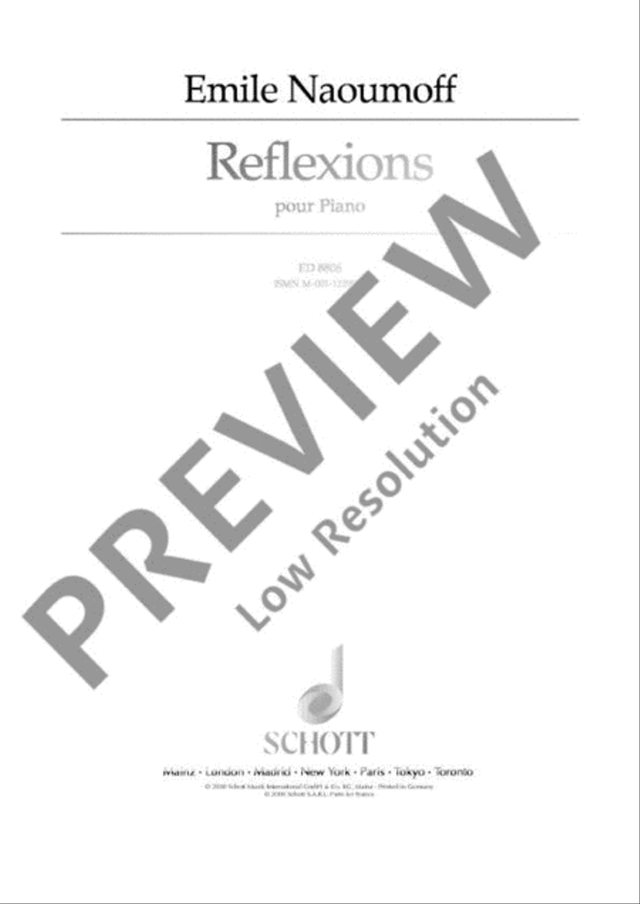 Reflexions Piano Solo scores gallery preview page 2