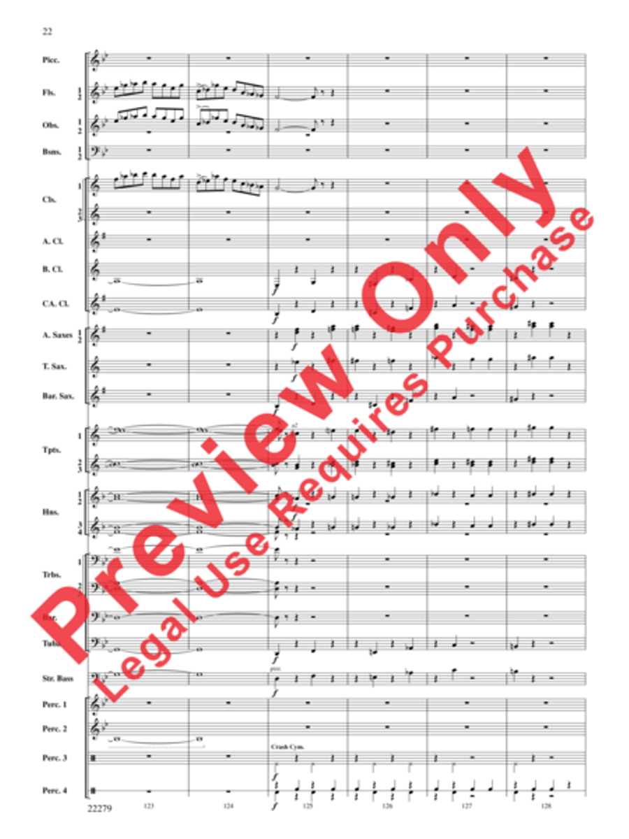 Bayou Breakdown Concert Band scores gallery preview page 23