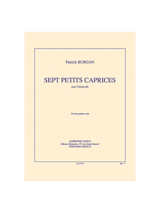 Book cover for 7 Petits Caprices (8') (fin De Cycle 1) Pour Violoncelle