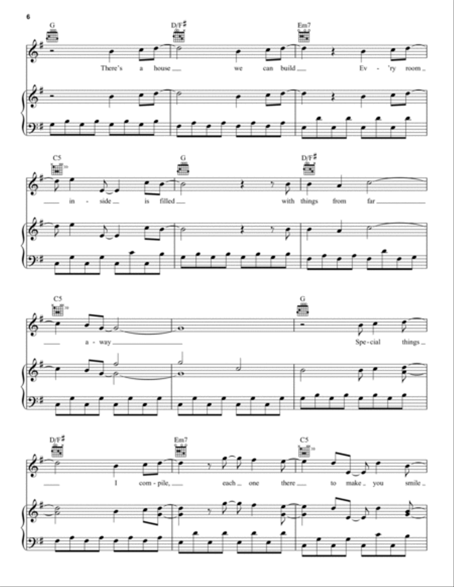 A Million Dreams (From The Greatest Showman) Piano, Vocal, Guitar scores gallery preview page 6