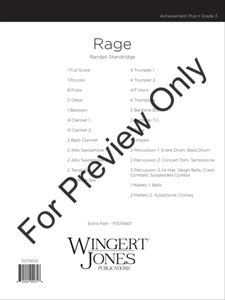 Rage Rage Concert Band scores gallery preview page 2