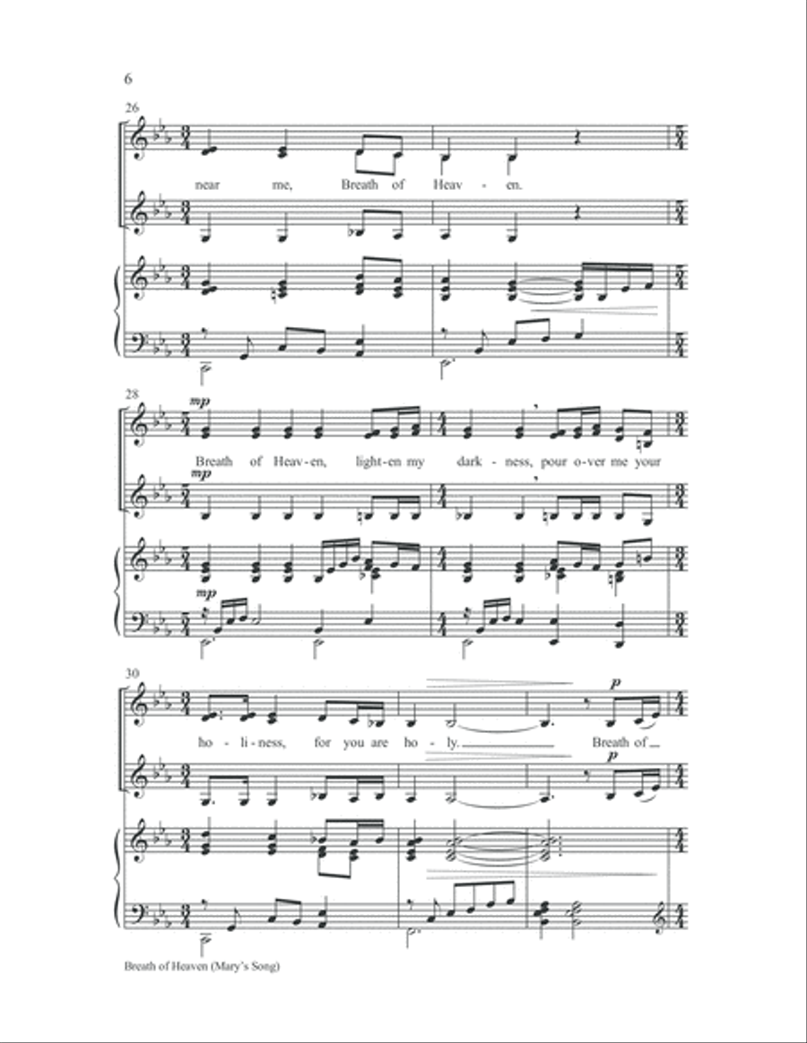 Breath of Heaven (Mary's Song) Breath of Heaven (Mary's Song) Women's Choir scores gallery preview page 7