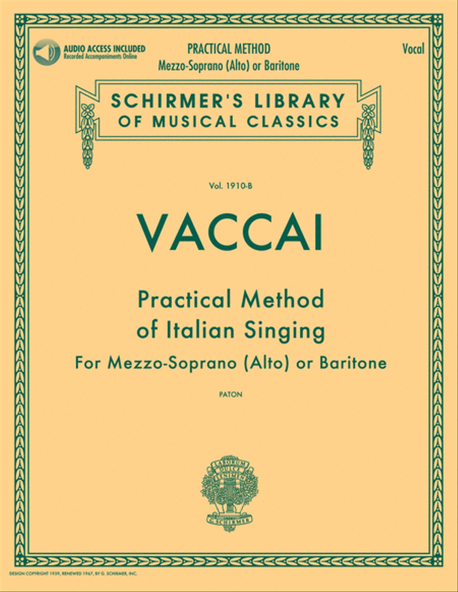 Practical Method of Italian Singing Voice Solo scores gallery preview page 1