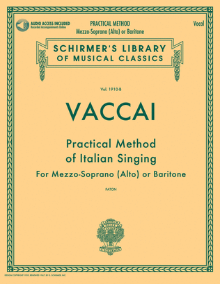 Book cover for Practical Method of Italian Singing