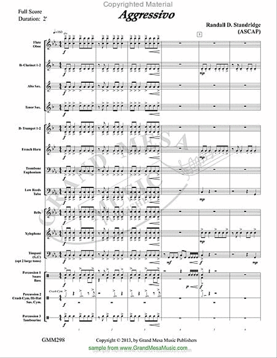 Aggressivo Concert Band scores gallery preview page 2
