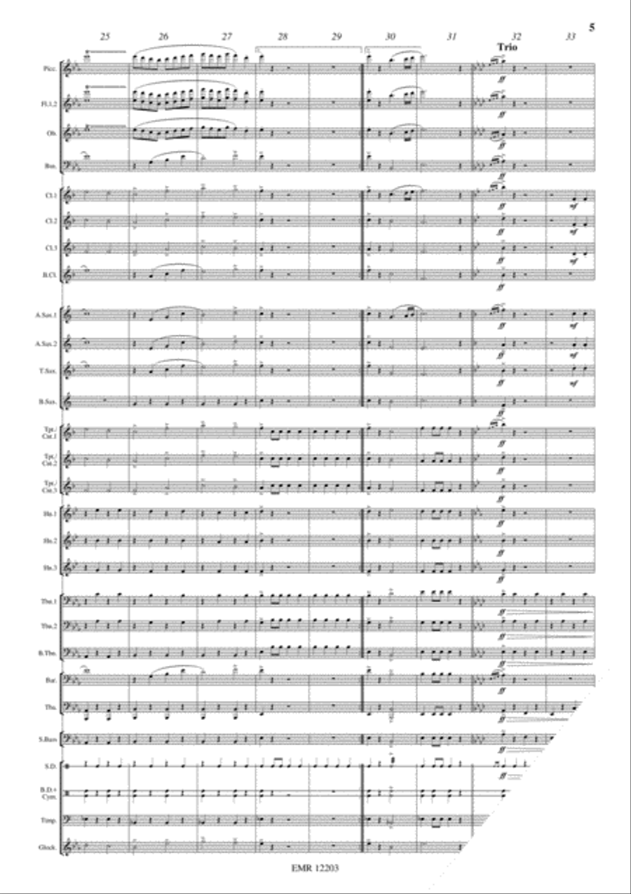 Triglav March Concert Band scores gallery preview page 6