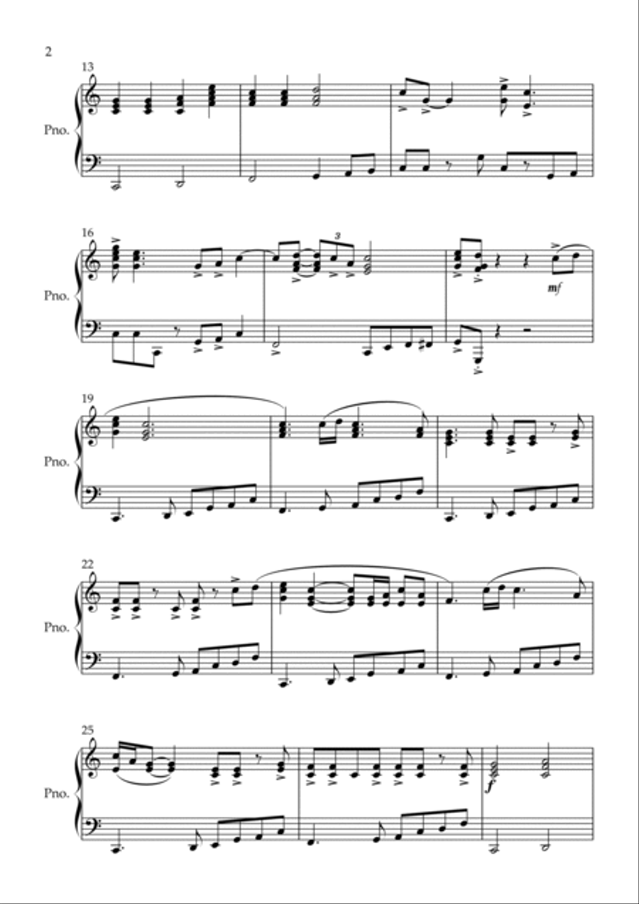 My Girl My Girl Piano Solo scores gallery preview page 2