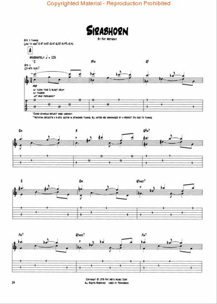 Pat Metheny – Bright Size Life Electric Guitar scores gallery preview page 3