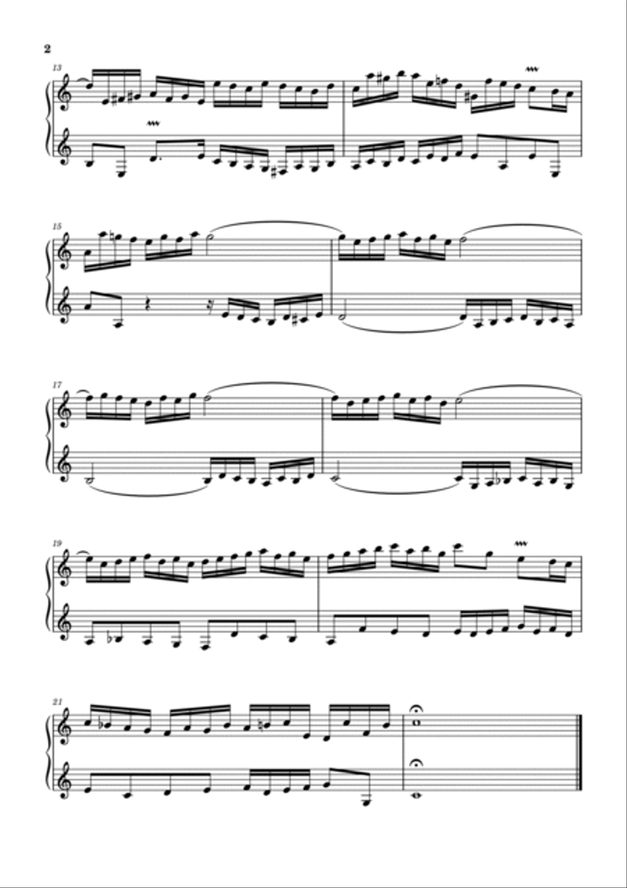 Bach: 15 Inventions for two clarinets Clarinet Duet scores gallery preview page 2