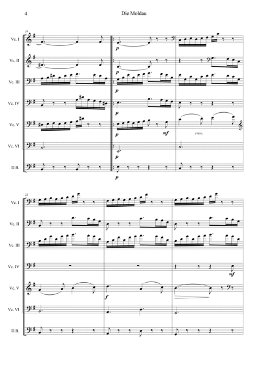 Die Moldau Die Moldau Small Ensemble scores gallery preview page 4