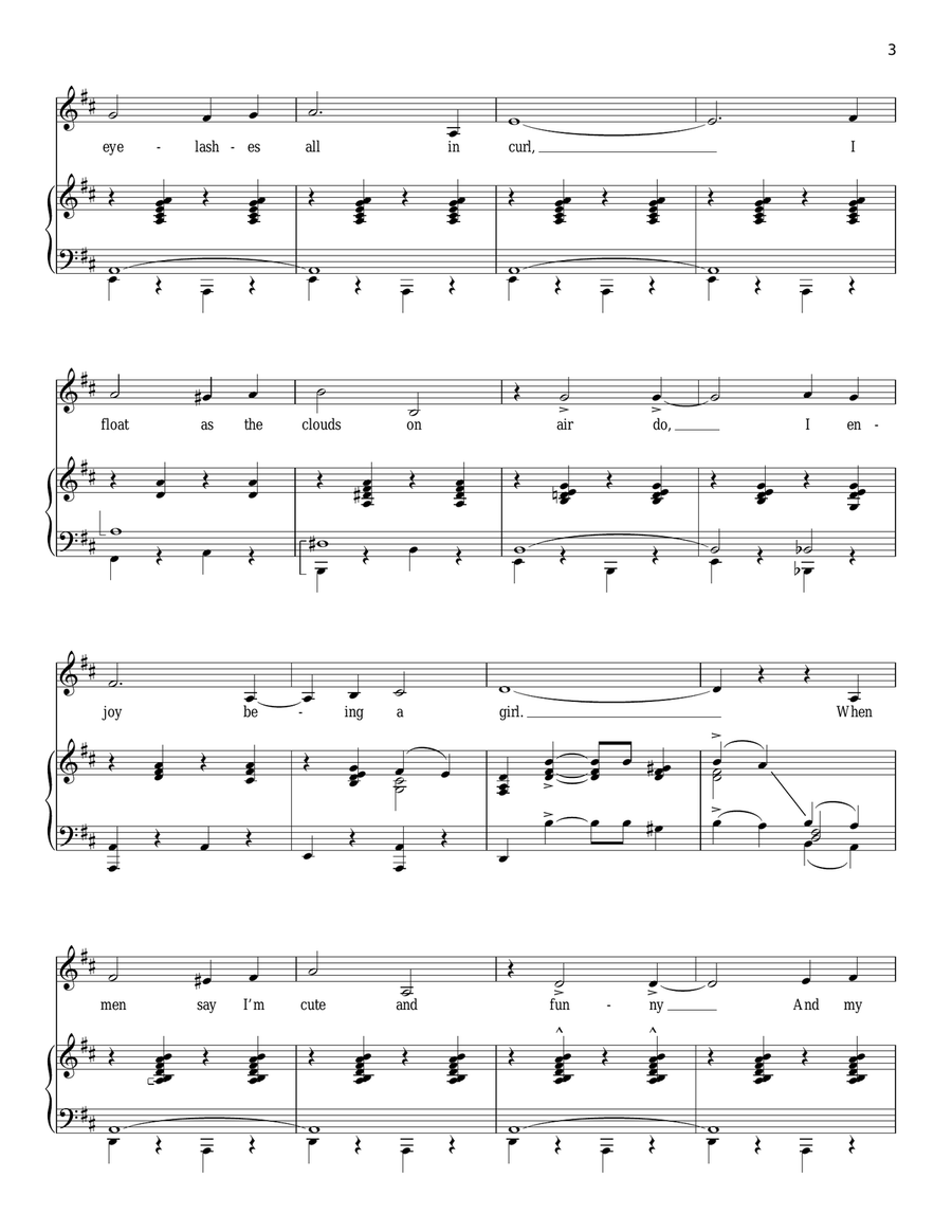 I Enjoy Being A Girl Piano, Vocal, Guitar scores gallery preview page 3