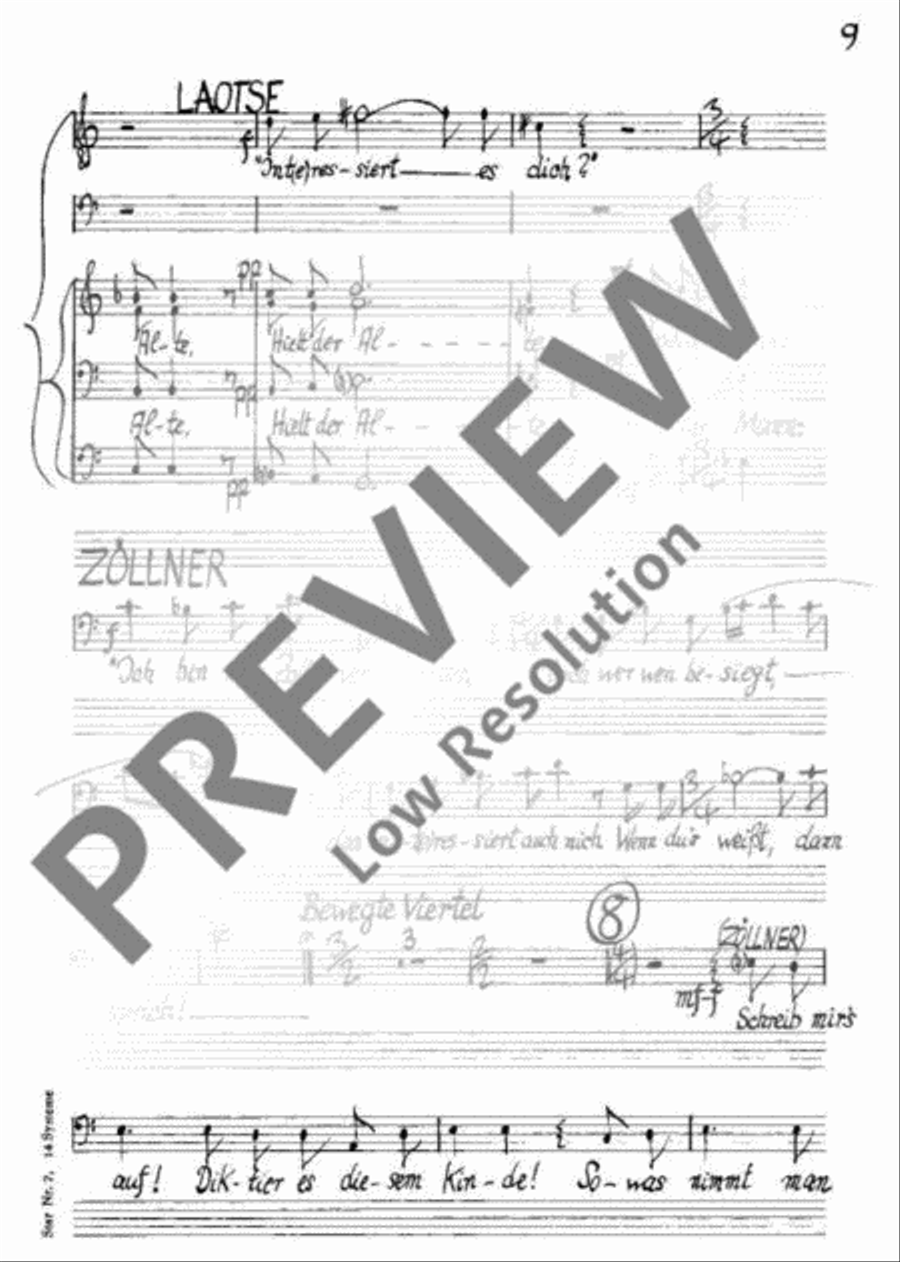 Legende vom Weisen und Zöllner 4-Part scores gallery preview page 10