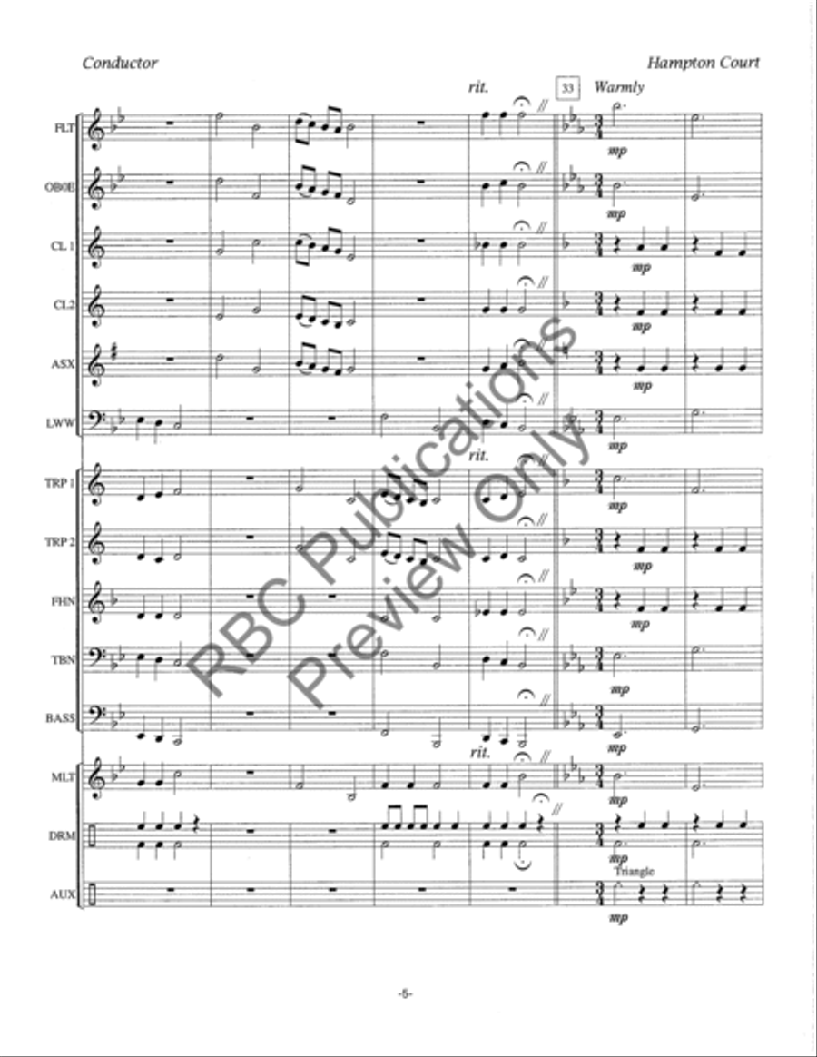 Hampton Court Hampton Court Concert Band scores gallery preview page 8